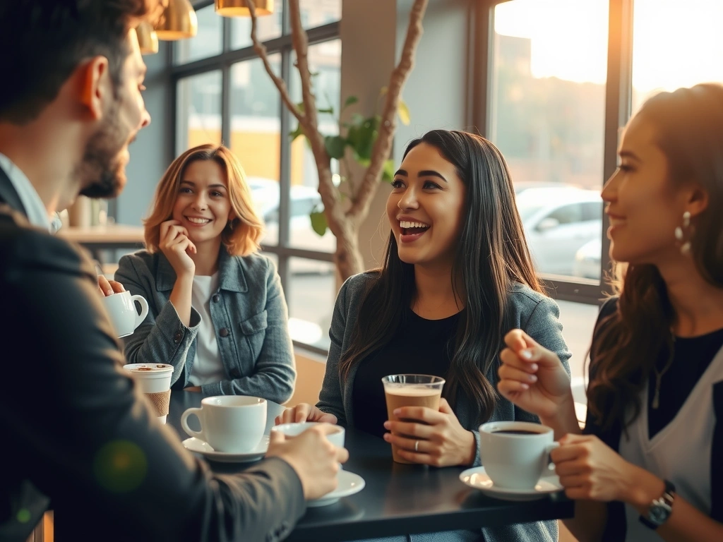 Students practicing English